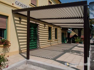 Bioklimatska pergola v Šempetru - gostilna Privošnik